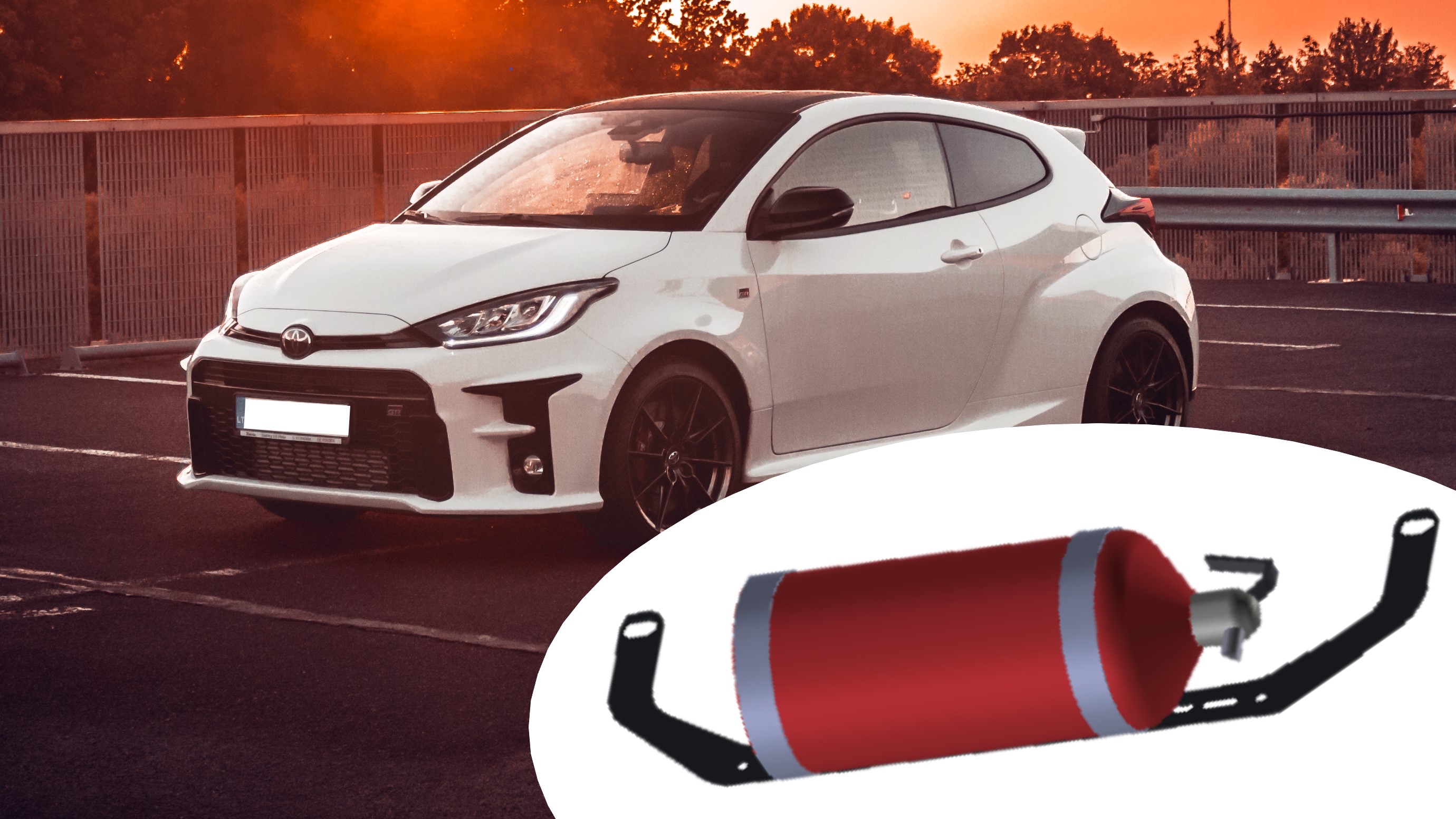 Toyota GR Yaris XP210 fire extinguisher bracket