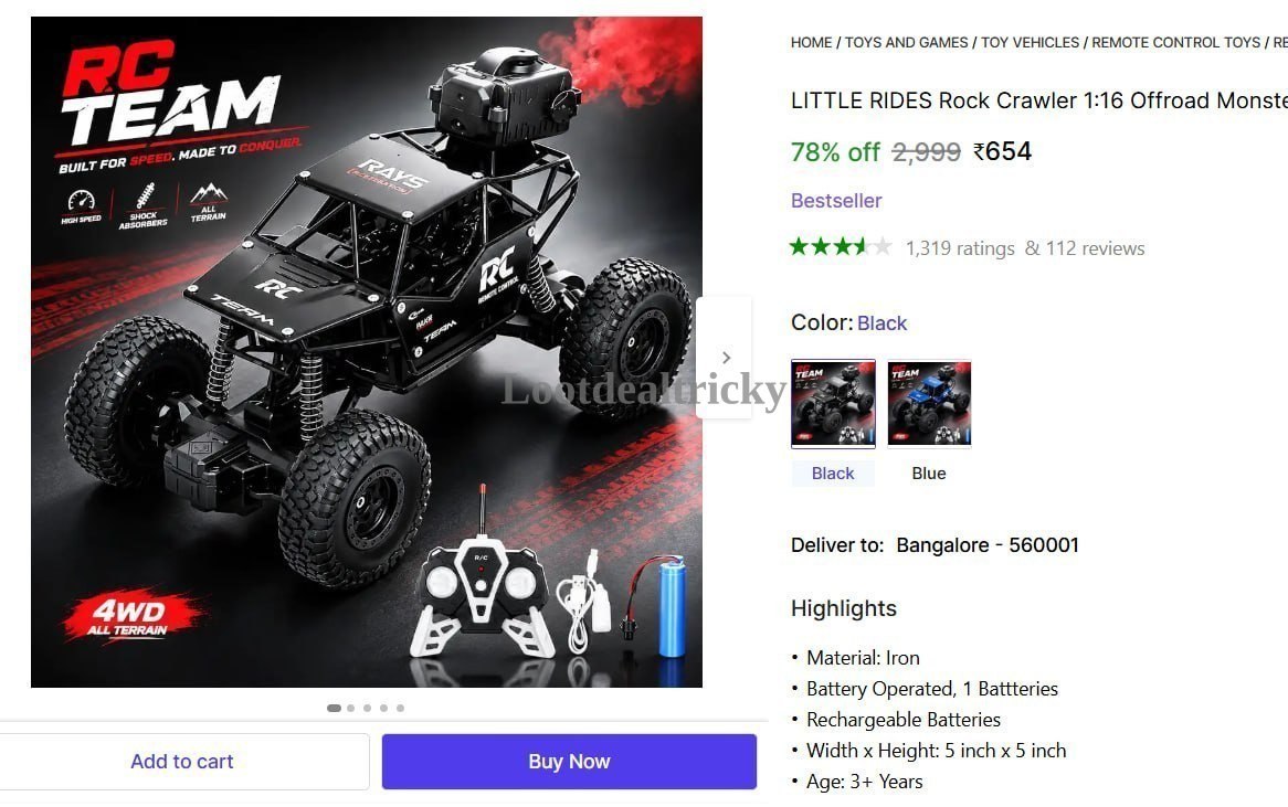 Offroad Monster Rc – Just ₹654 | Limited Time Loot Offer Offroad Monster Rc – Just ₹654 | Limited Time Loot Offer