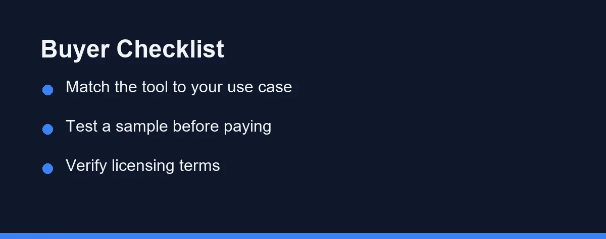 Buyer Checklist