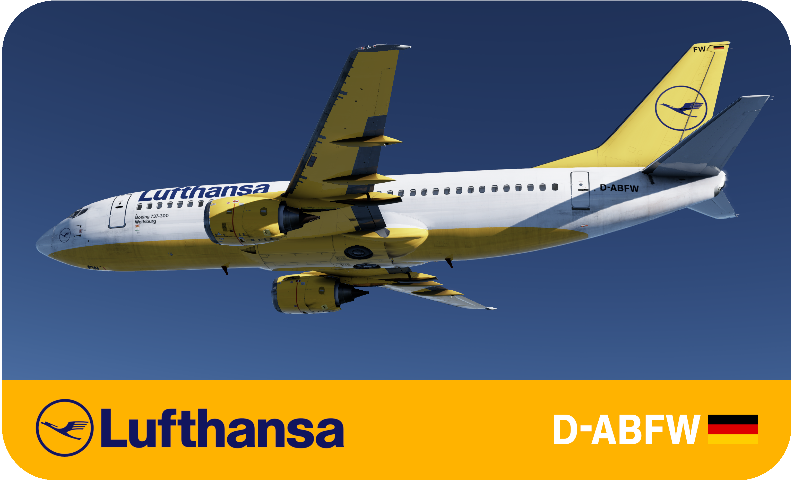 IXEG B737-300 *** Lufthansa D-ABFW [fictional] *** - IXEG 737 - X