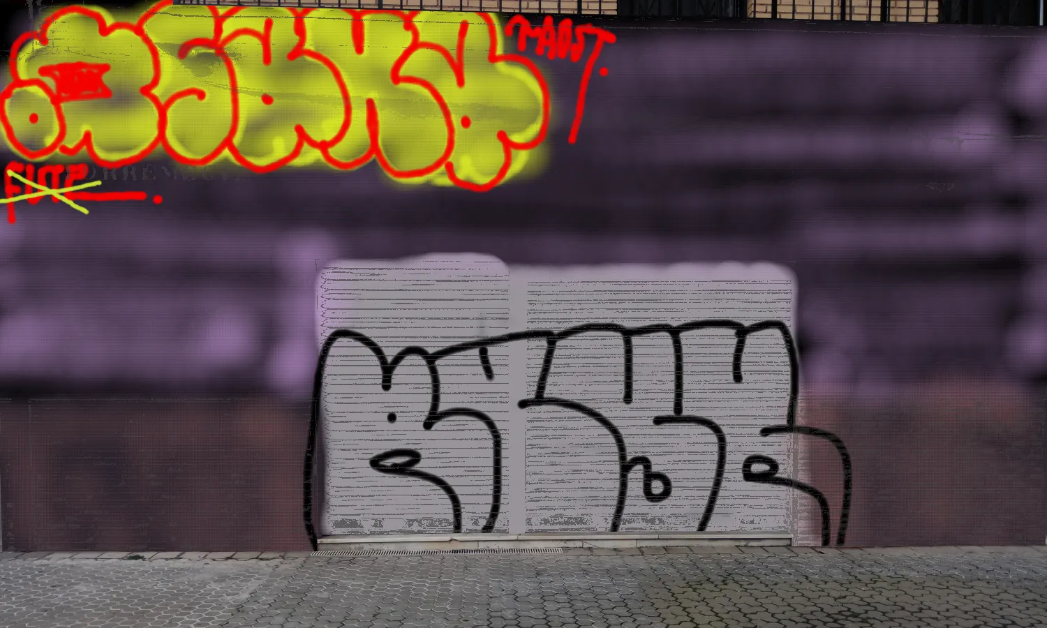 Graffiti artwork by qsk