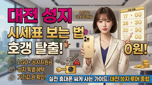 대전 휴대폰 성지 시세표 보는 법 및 호갱 탈출 가이드