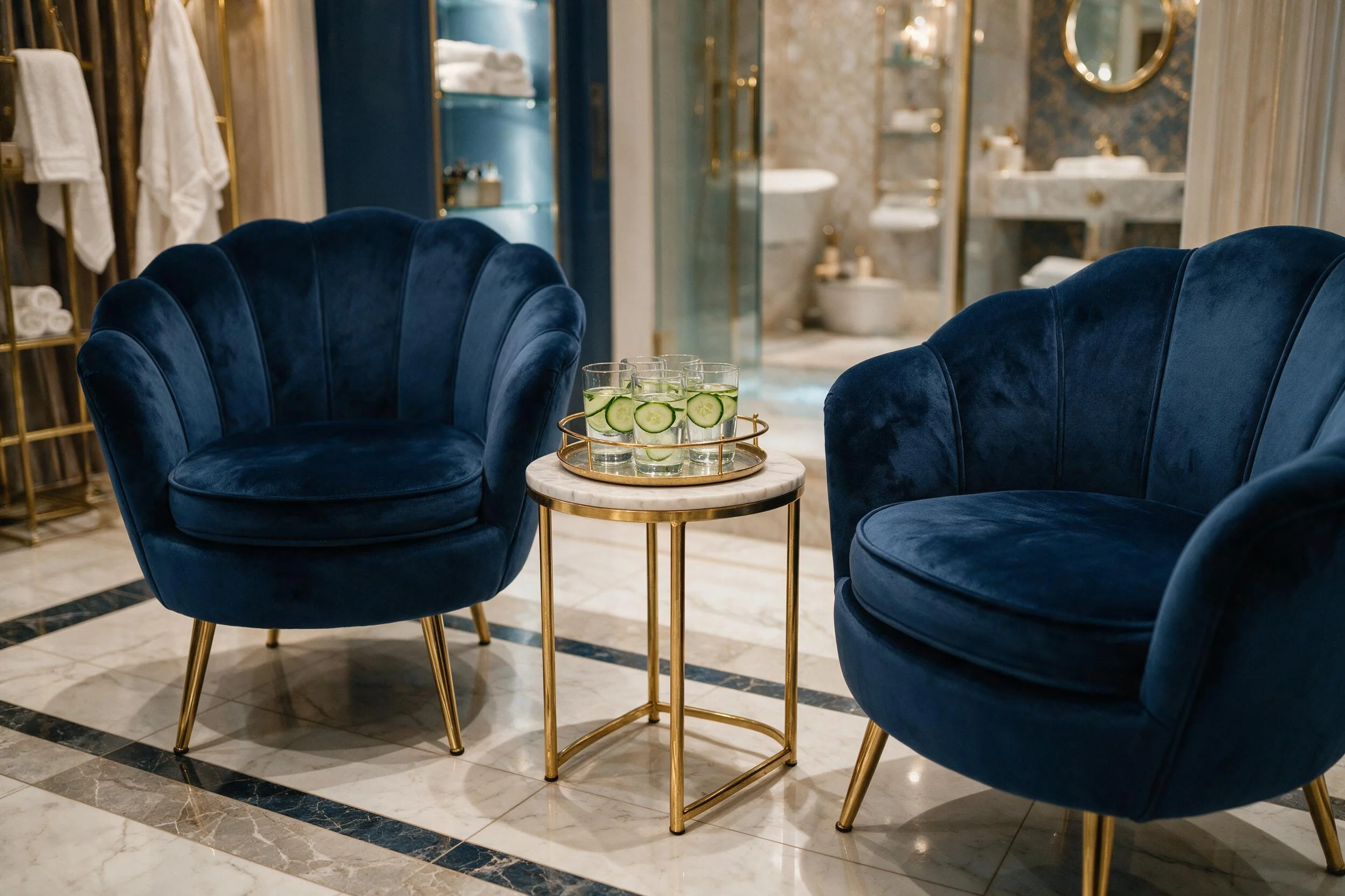 Luxurious Salon Waiting Area