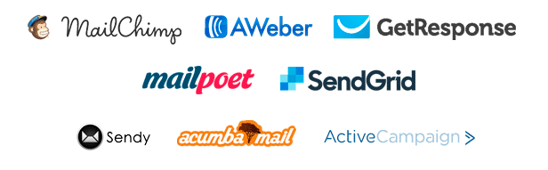 email services supported in optinpanda