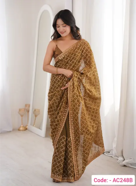 Embroidery Mehdi Mehdi designer saree
