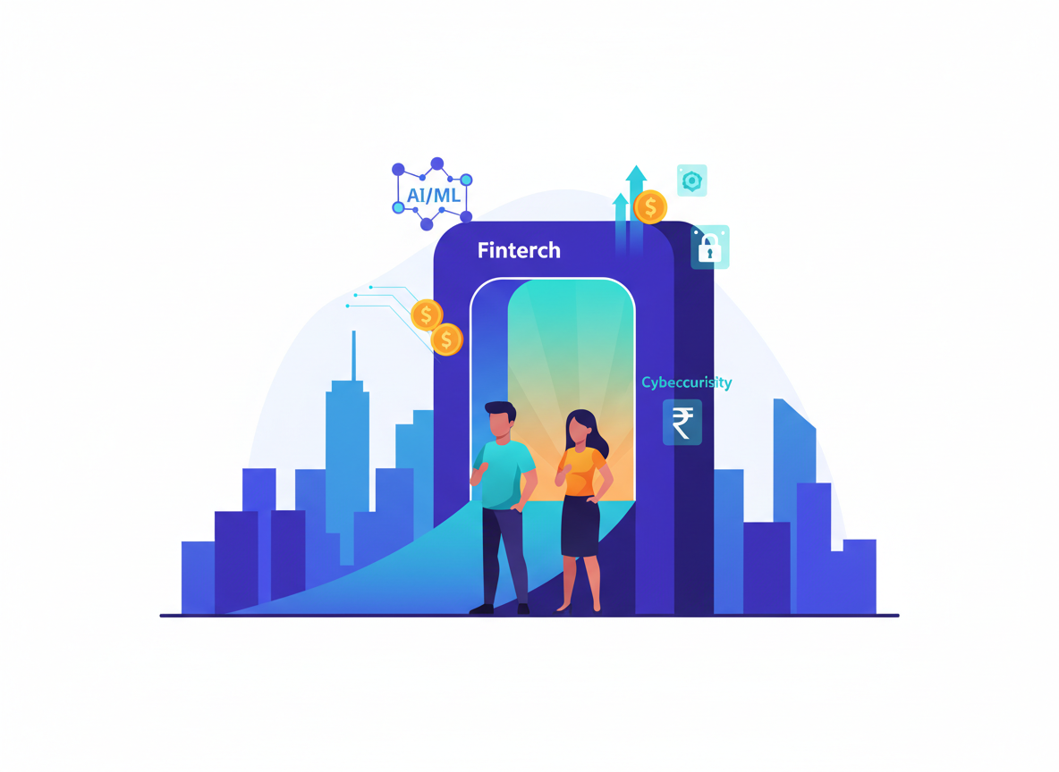 India career industry trajectory 2026 2029 AI HealthTech CleanEnergy FinTech growth projection