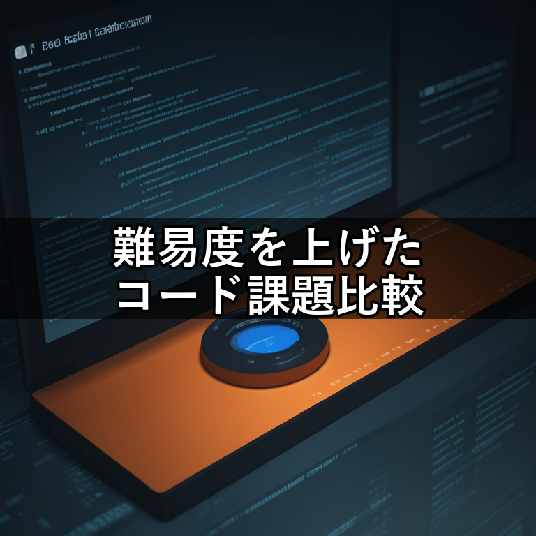 難易度を上げたコード課題で比較したら、1モデルだけ「行」と「値」を読み違えていた