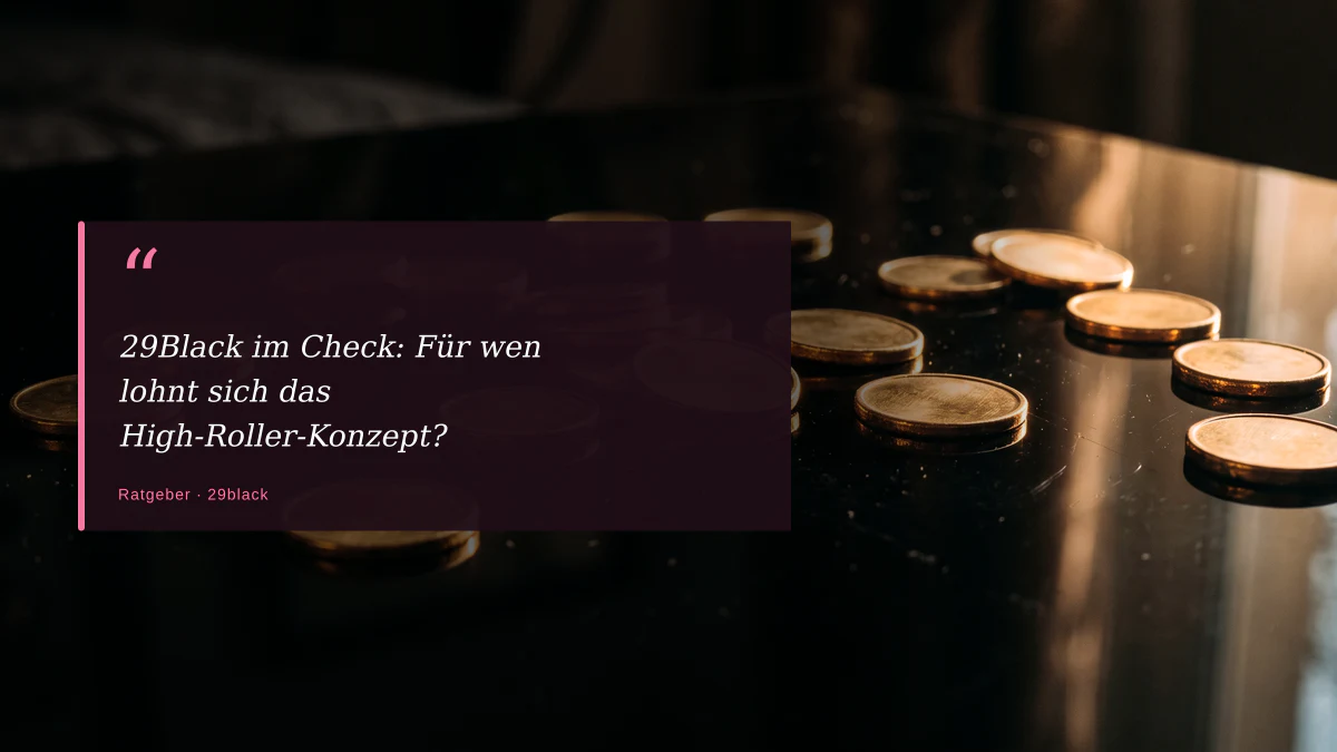 29Black im Check: Für wen lohnt sich das High-Roller-Konzept?