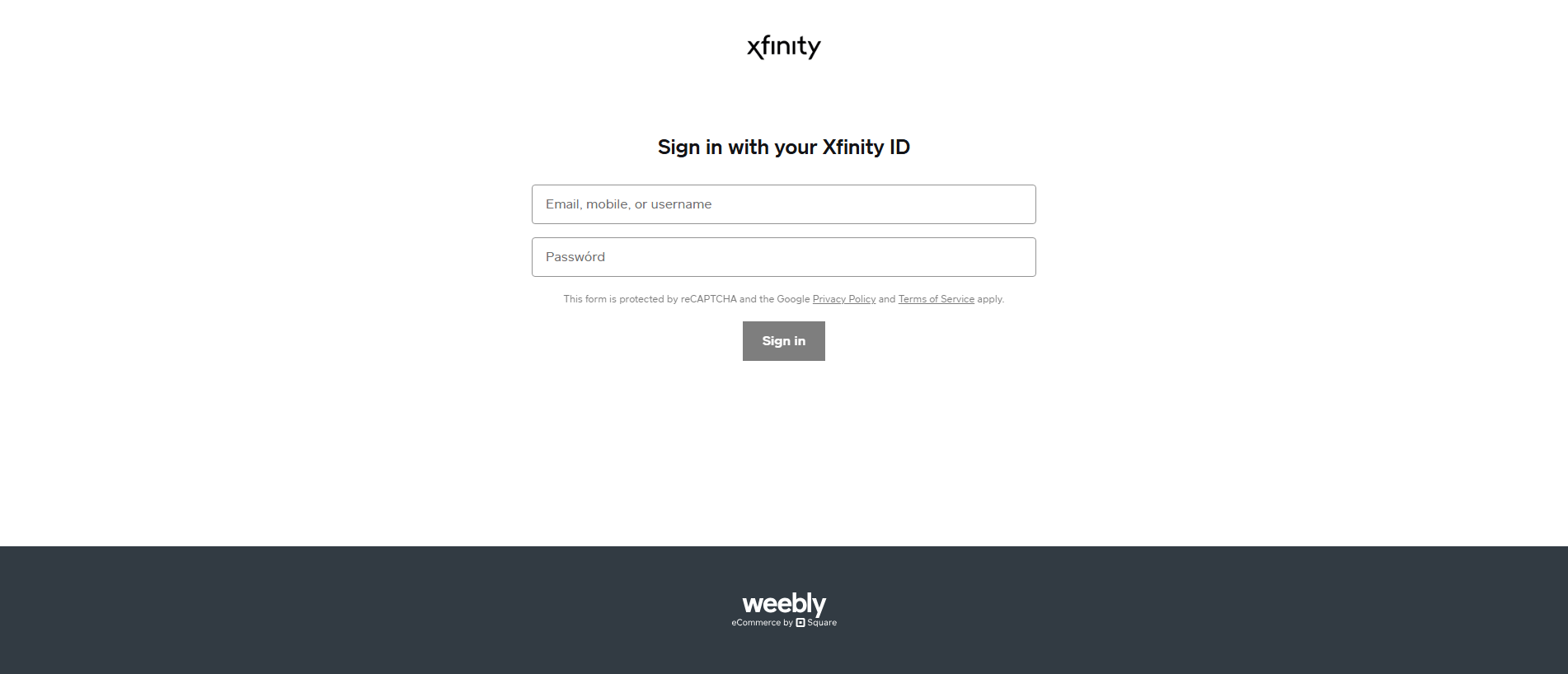 Stored capture of sign-in-to-xfinitycom.weebly.com