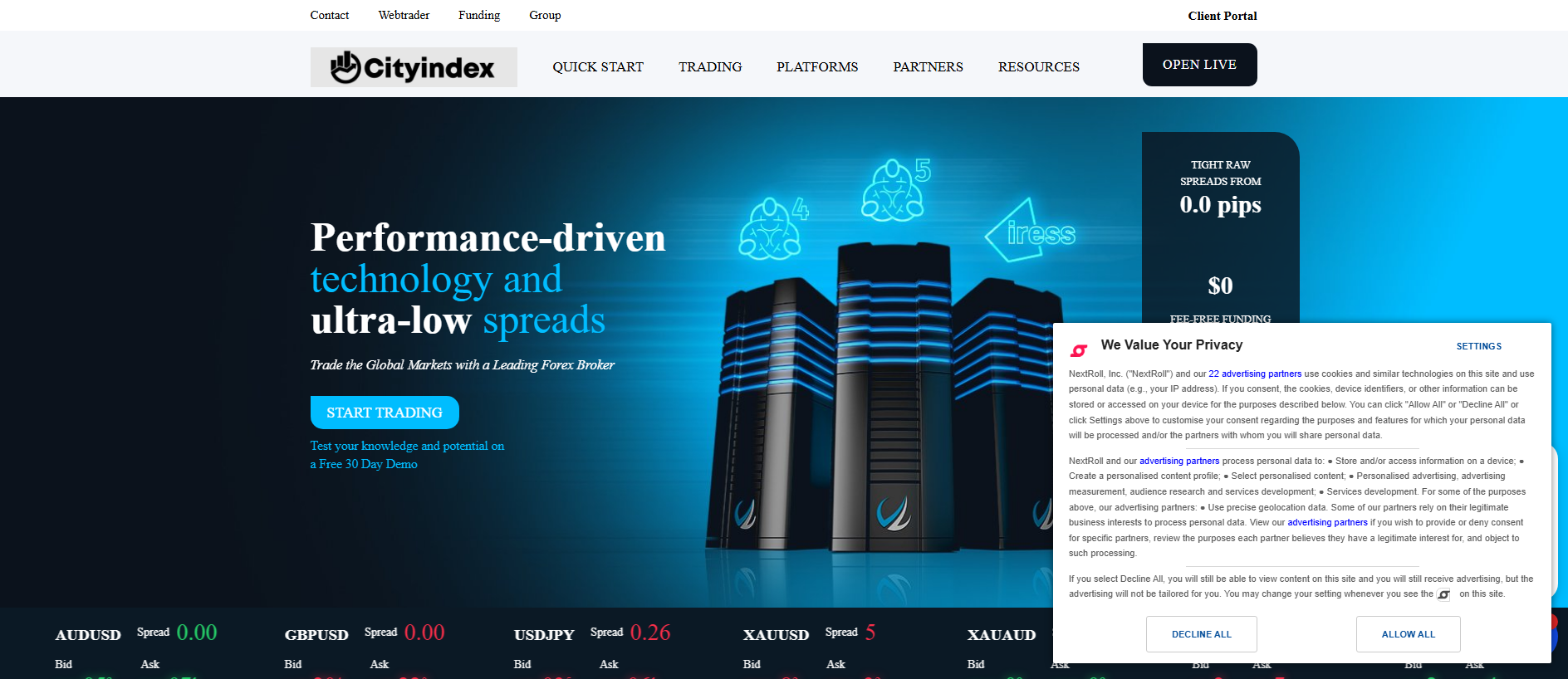 Stored capture of cityindex-live.net
