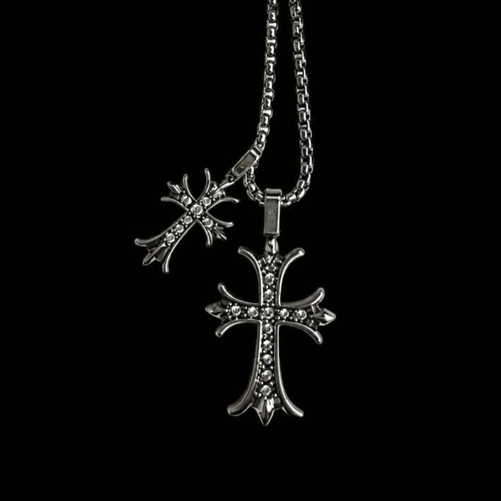 Chrome double heart chain