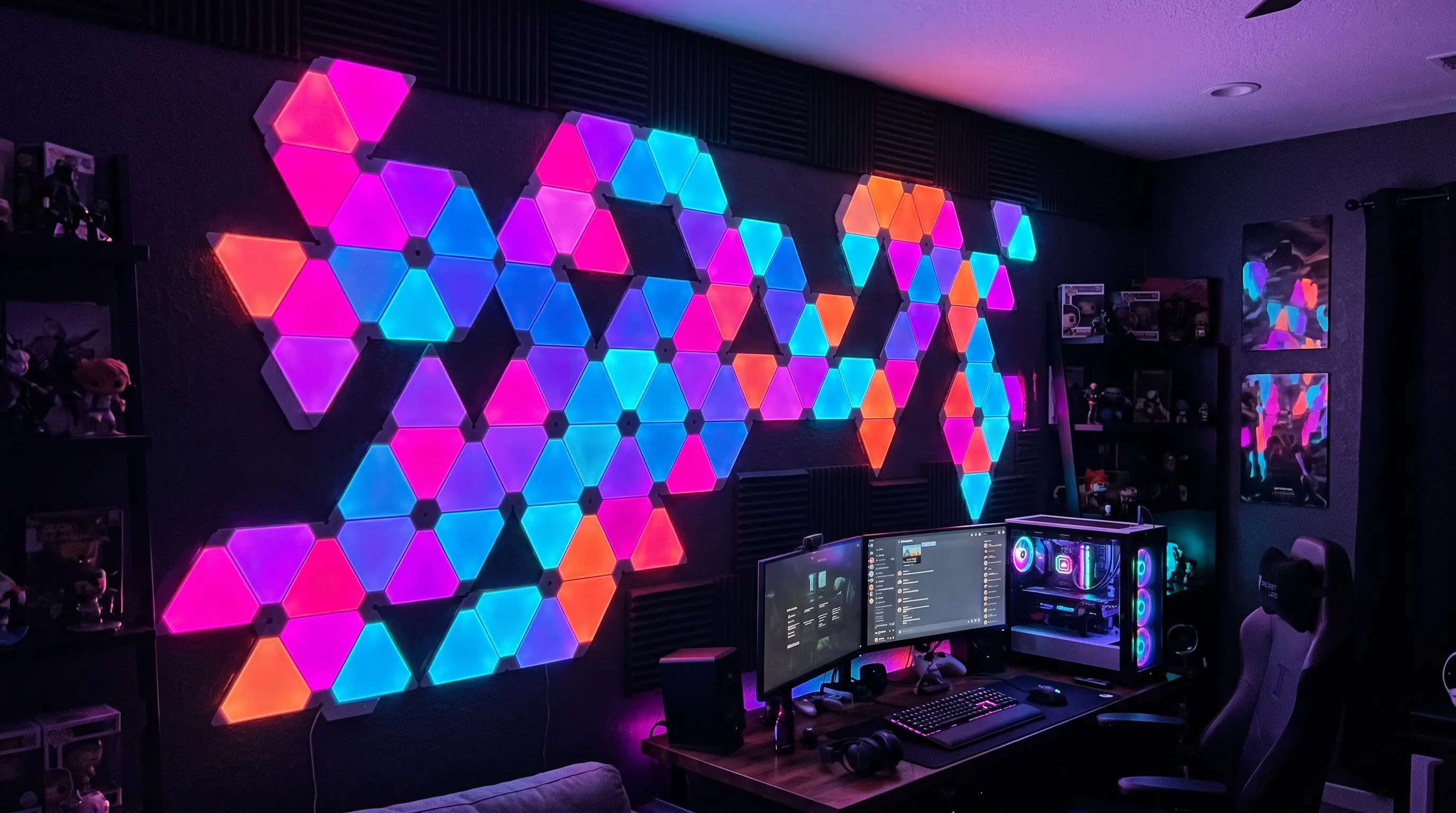 Hexagonal Wall Light Panels