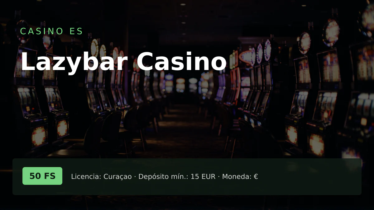 Lazybar Casino — bono de bienvenida 55% hasta 500€ + 50 FS, pagos: Visa, Mastercard, Skrill, Neteller, Paysafecard
