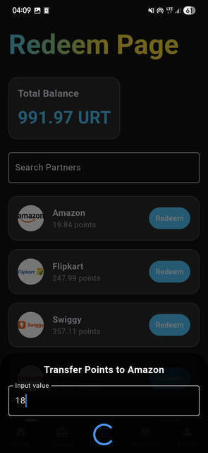 Points Conversion Screenshot