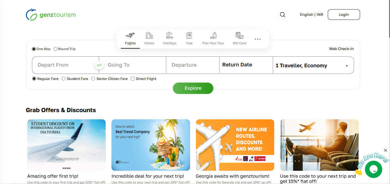 Cross Connect travel website preview