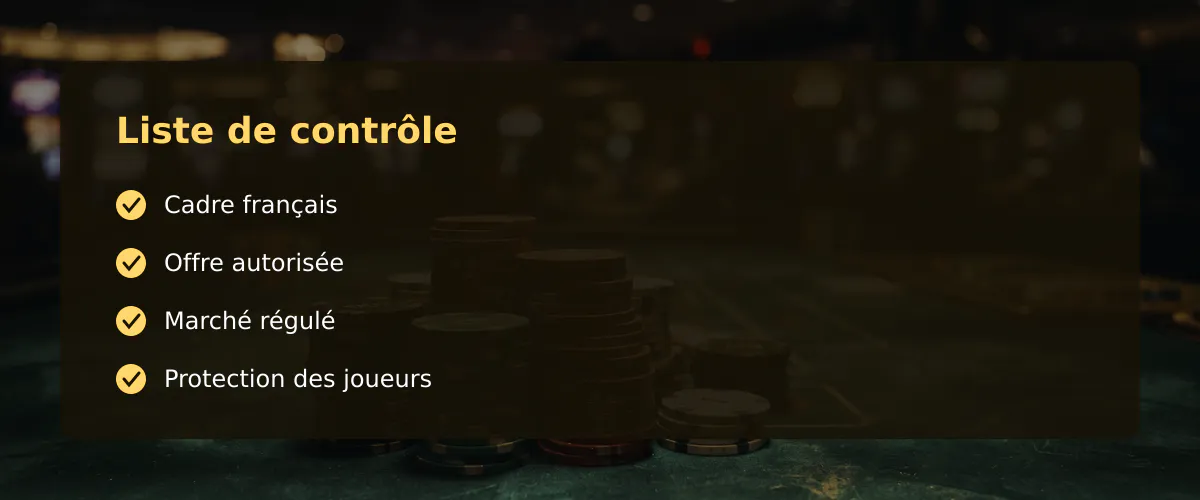 Jeux casino en ligne payant : cadre français et points clés — Liste de contrôle