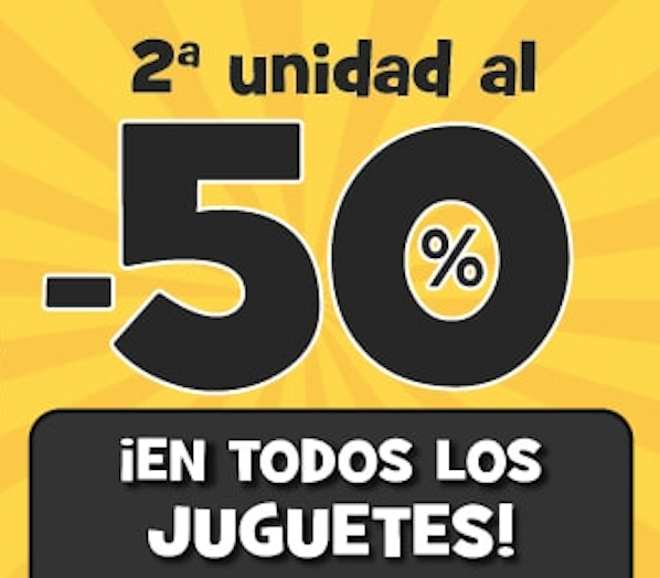 50% en segunda unidad- ToysRUs
