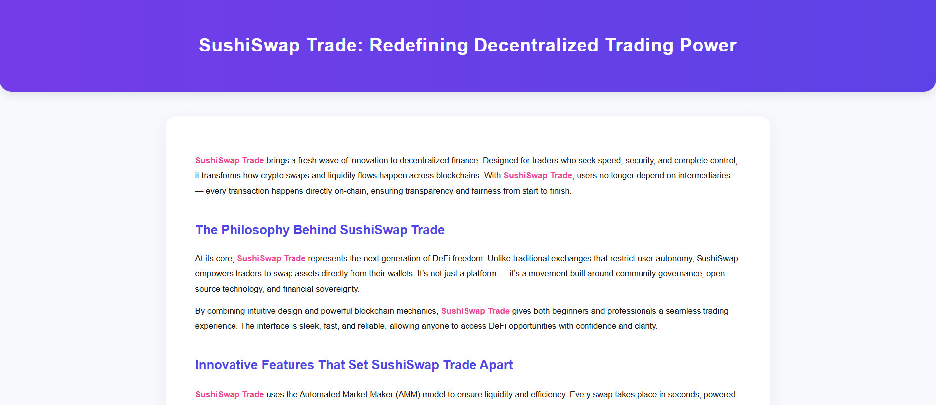 Stored capture of home-sushiswaap-trade.pages.dev
