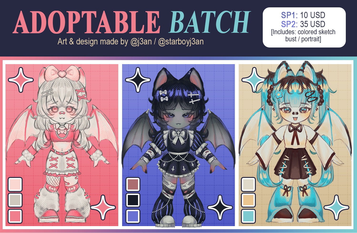 OPEN | ADOPTABLE BATCH on Toyhouse