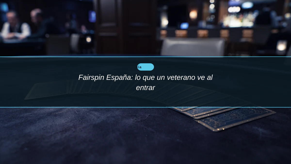 Fairspin España: lo que un veterano ve al entrar