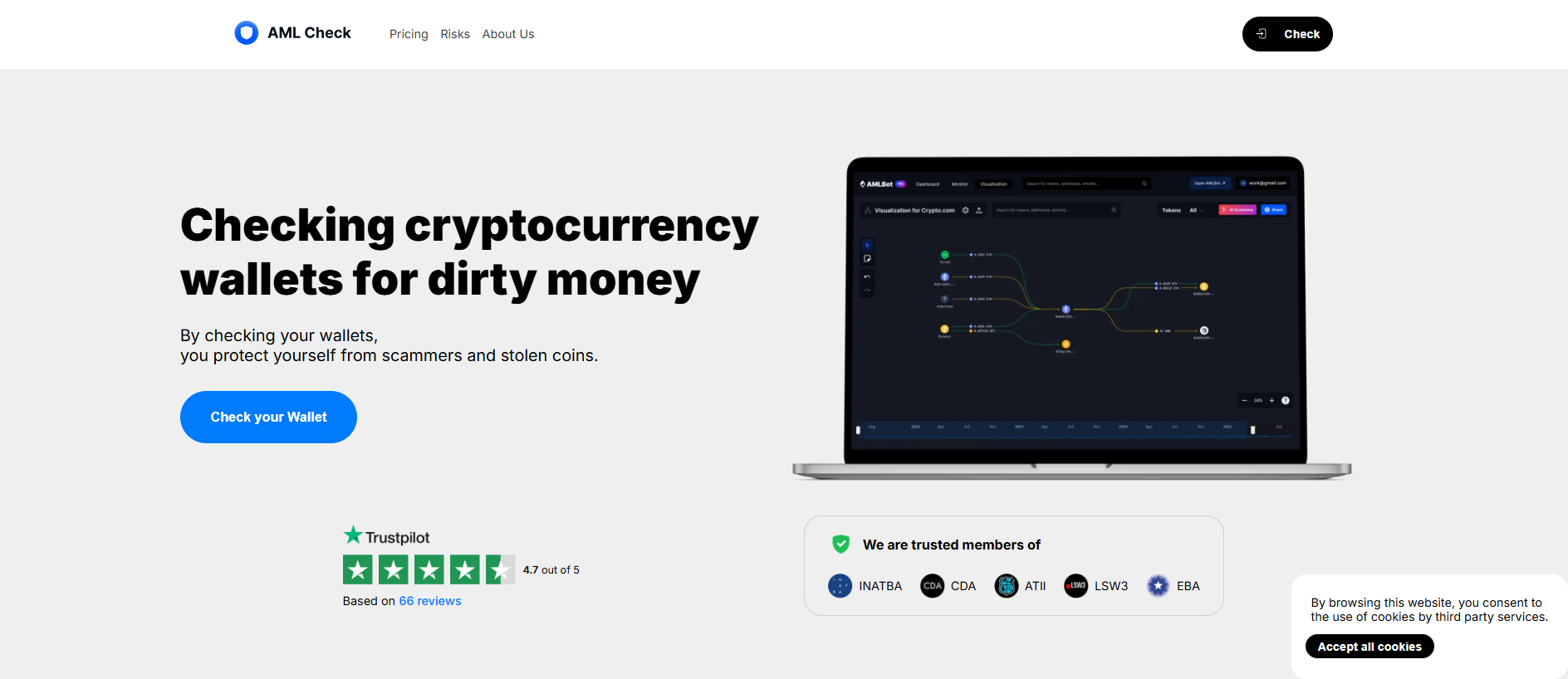 Screenshot of amlrisk-score.com