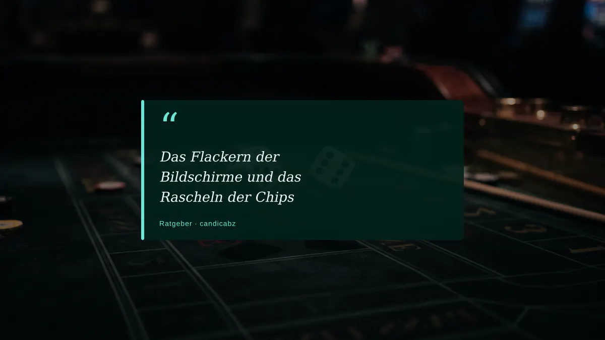 Das Flackern der Bildschirme und das Rascheln der Chips
