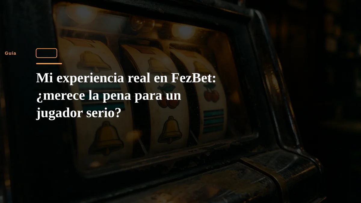 Mi experiencia real en FezBet: ¿merece la pena para un jugador serio?