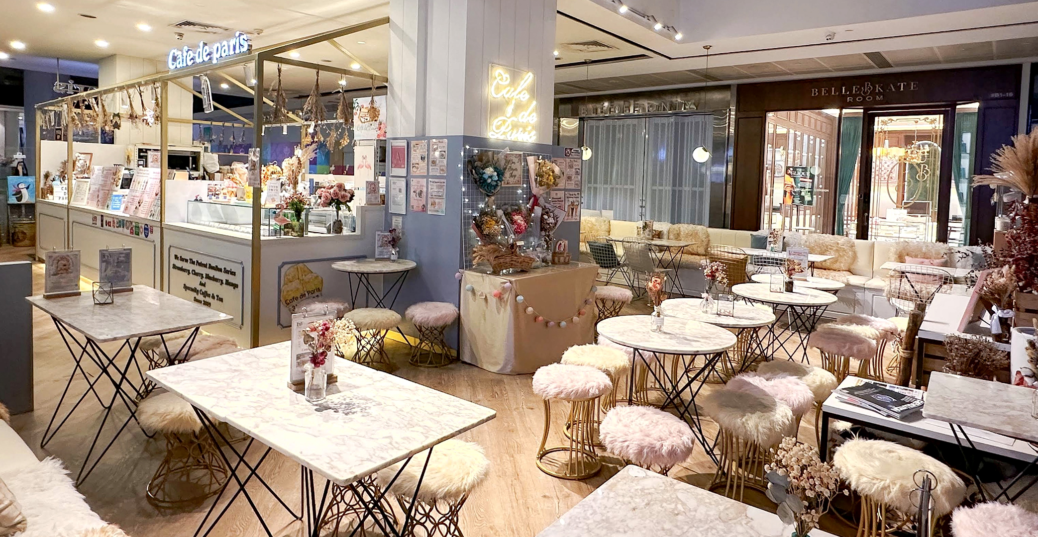 Cafe de Paris Parisian-themed interior at 313@Somerset