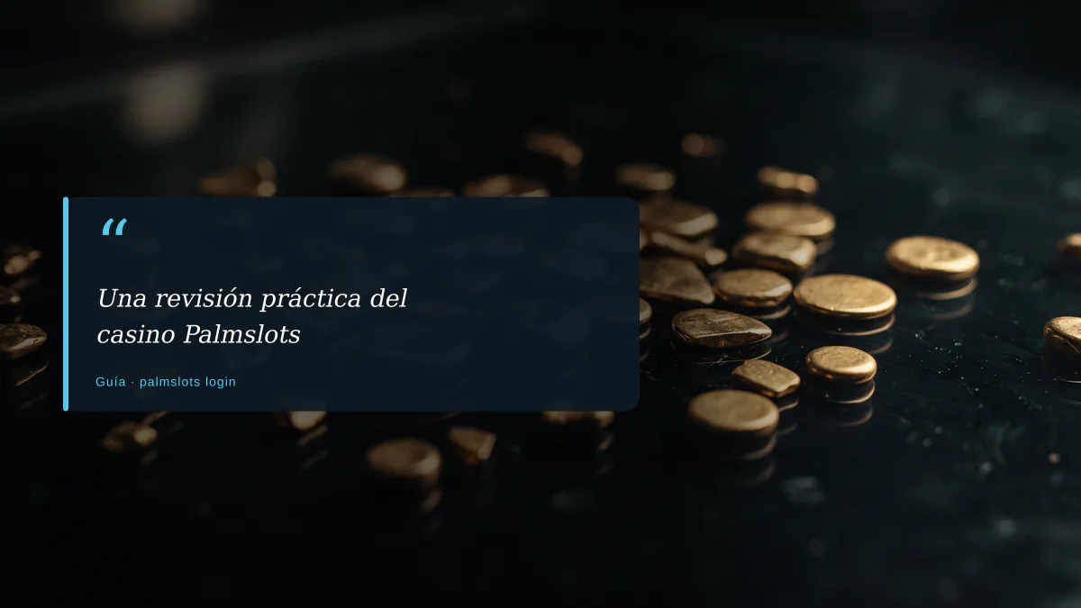 Una revisión práctica del casino Palmslots