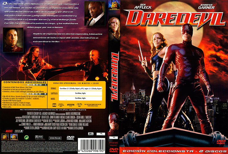 DDEC carat - DareDevil Edición Coleccionista [2X DVD9 Full] [Pal] [Esp/Ing] [5.1] [dts] [Sub:Esp/Ing] [2003] [Acción] [VS