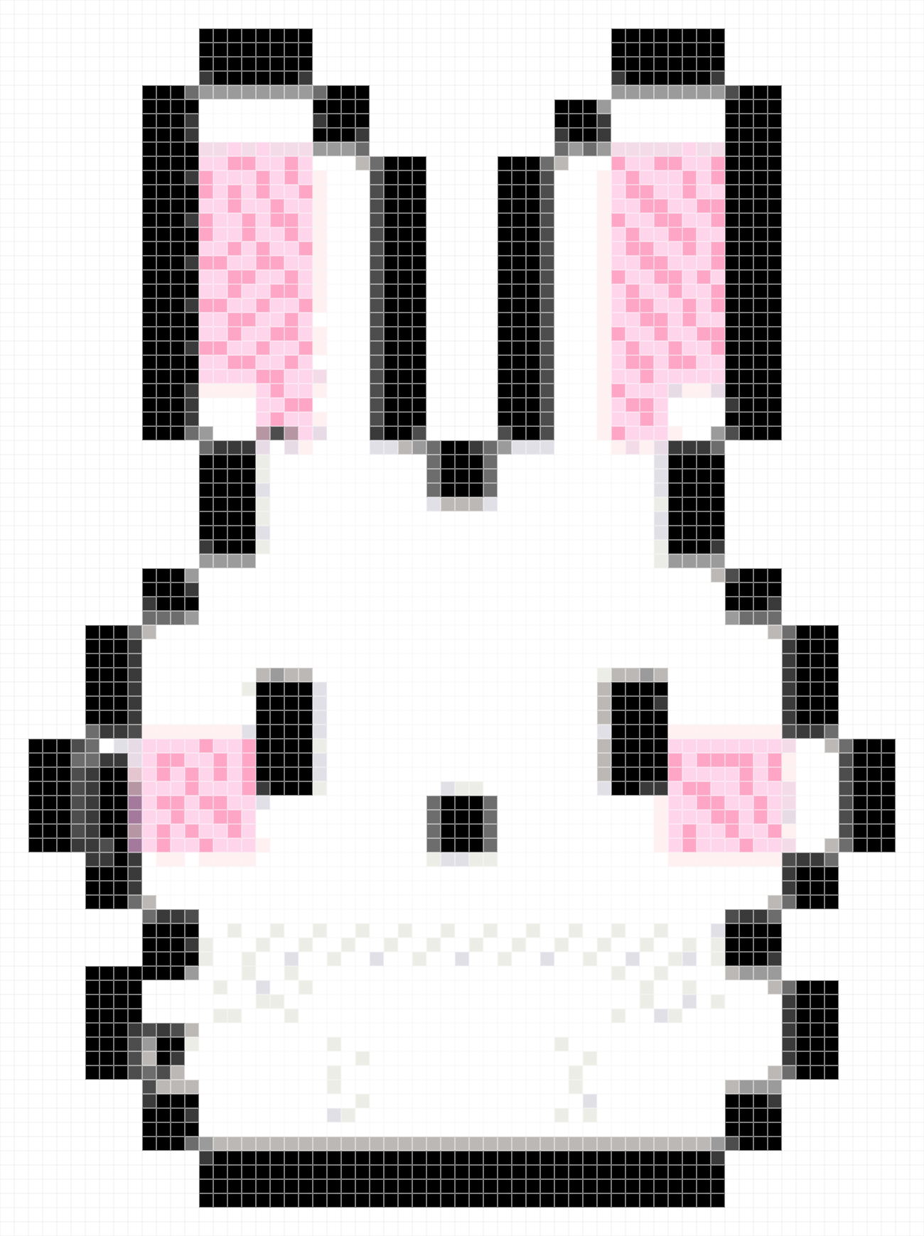 Adorable Bunny Perler Bead Pattern