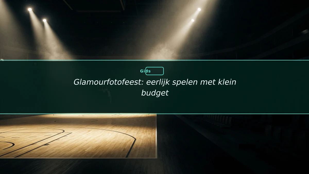 Glamourfotofeest: eerlijk spelen met klein budget