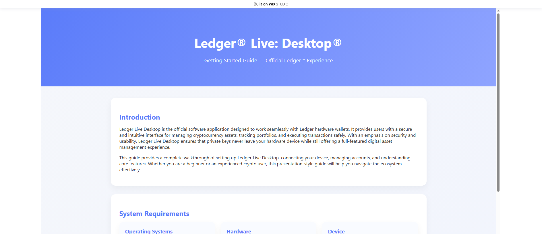 Stored capture of ledgr-desktop.wixstudio.com