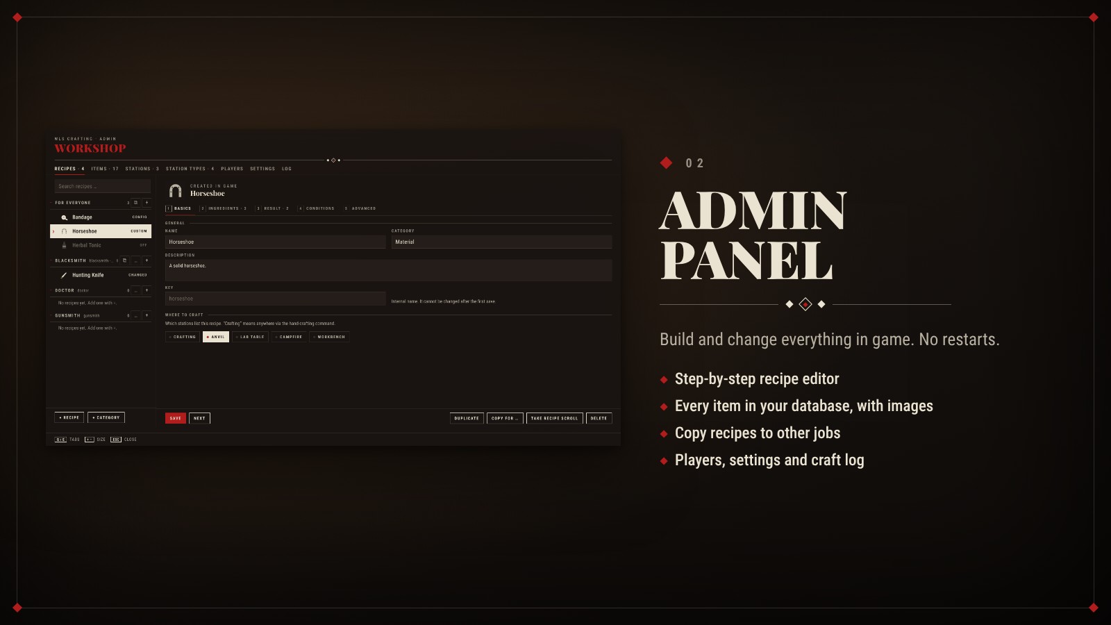 Admin panel Admin panel