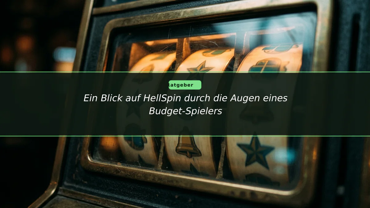 Ein Blick auf HellSpin durch die Augen eines Budget-Spielers