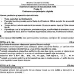 Modele de subiecte și barem de corectare la proba D, competențe digitale, a examenului de Bacalaureat 2026