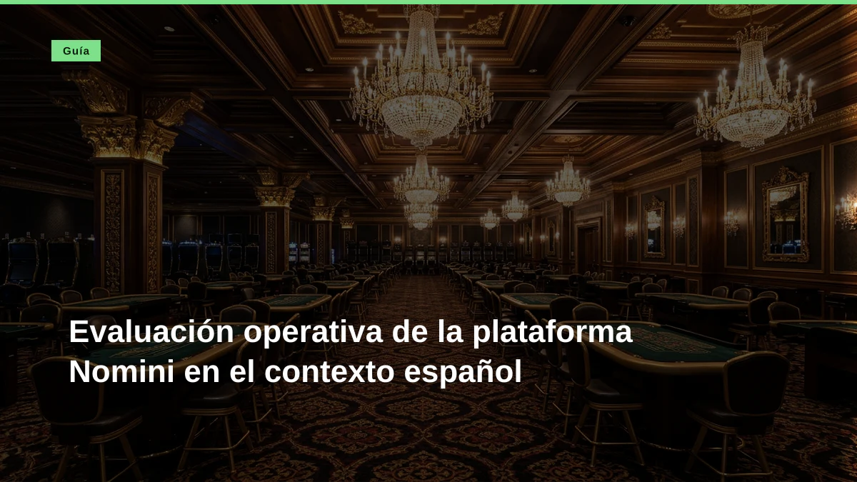 Evaluación operativa de la plataforma Nomini en el contexto español