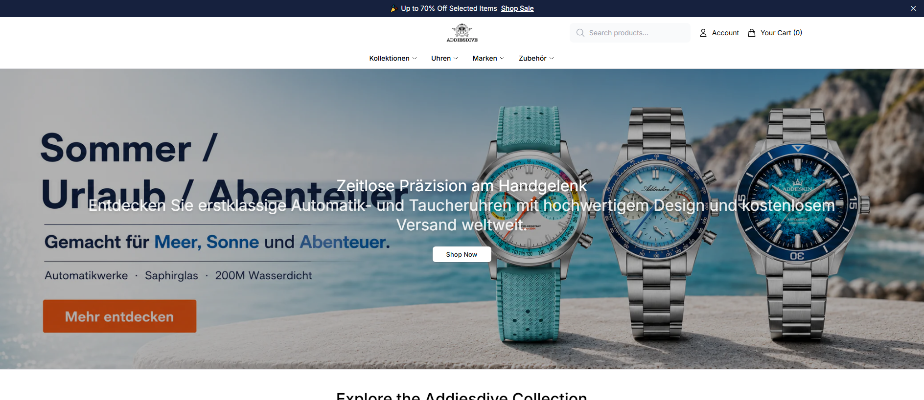 Stored capture of addiesdivewatchesshop.shop