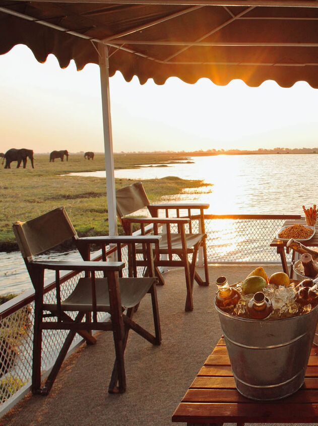 Luxury sundowner experience at sunset
