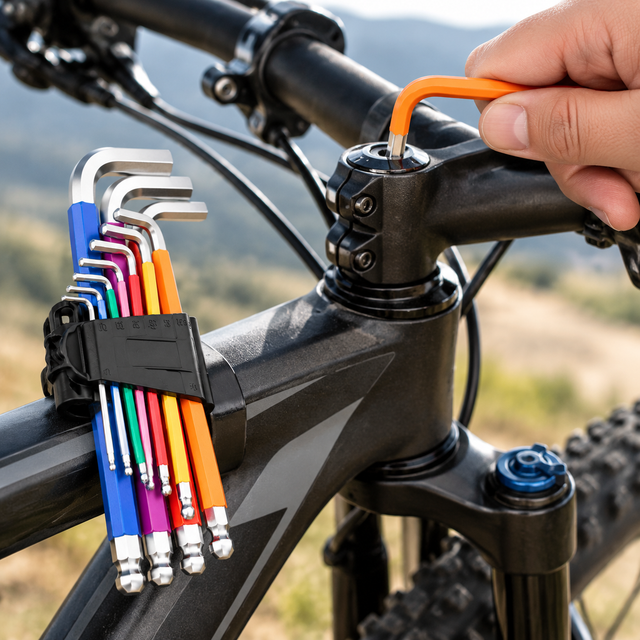 Colour Coded Long Arm Ball End Hex Key Set