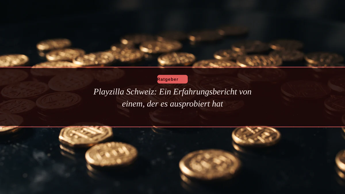 Playzilla Schweiz: Ein Erfahrungsbericht von einem, der es ausprobiert hat