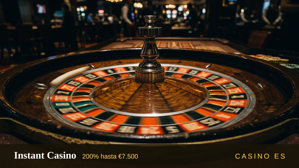 Instant Casino — bono de bienvenida 200% hasta €7.500 + 25 FS, pagos: Visa, Mastercard, Skrill, Sofort, Giropay