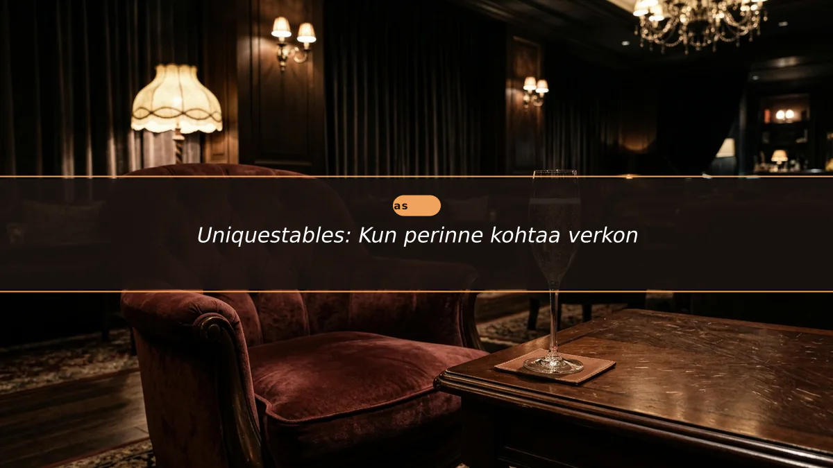 Uniquestables: Kun perinne kohtaa verkon