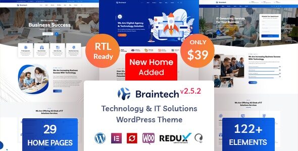 Download Braintech 2.8.2 – Technology & IT Solutions WordPress Theme