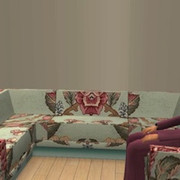 Flower-Printed-Sectional