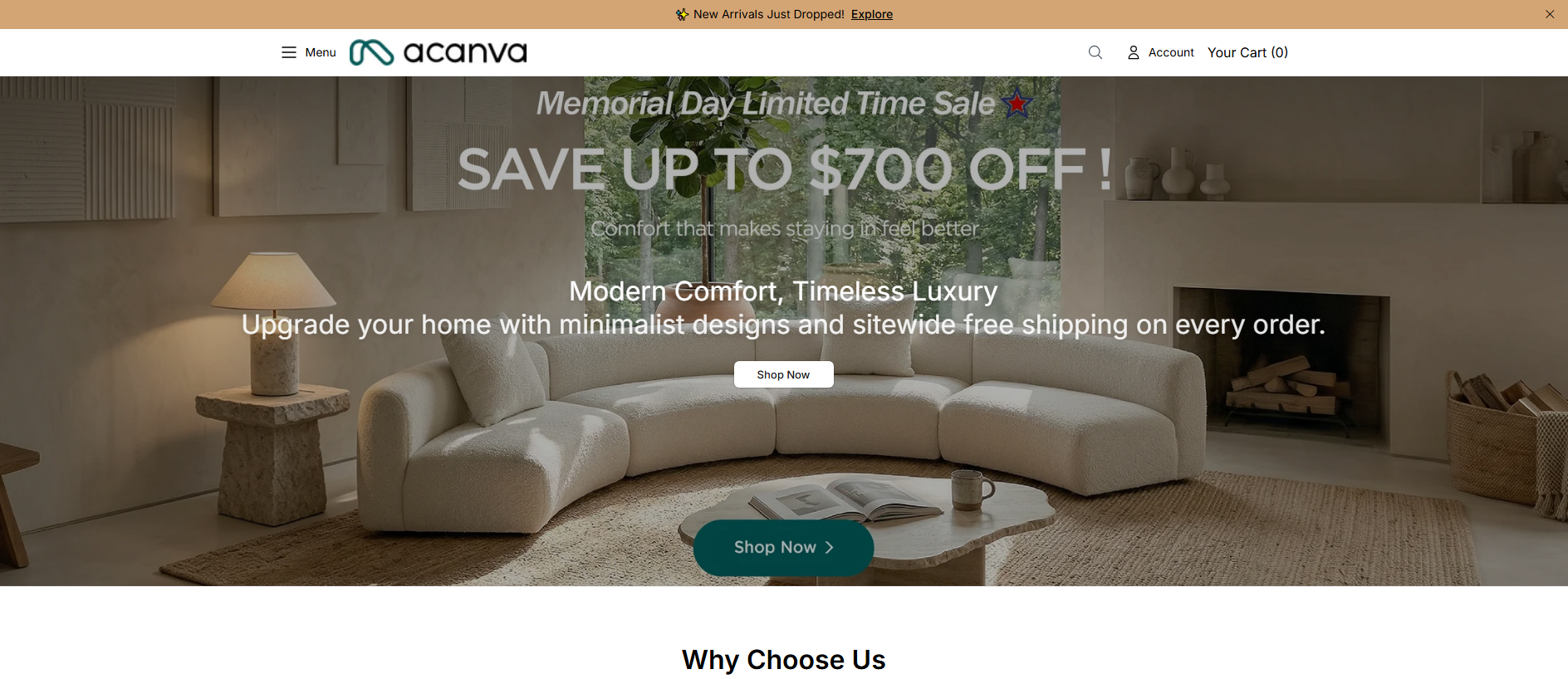 Stored capture of acanvahomeshop.shop