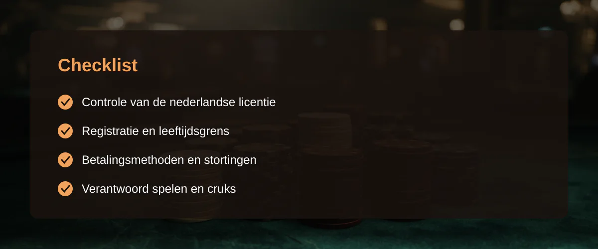 Jouw gids voor veilig echtgeld online casino spelen in Nederland — Checklist