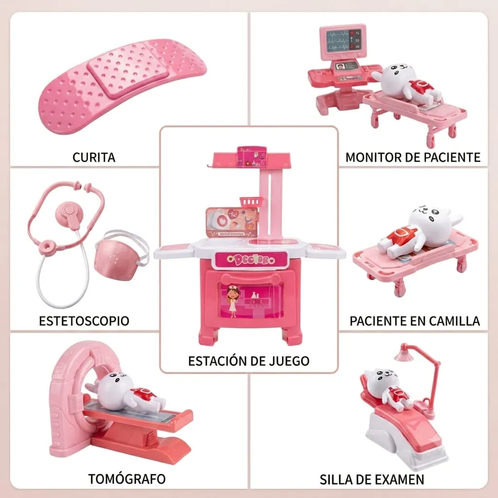 Accesorios y configuraciones del Set de Doctor Infantil Cute Little Doctor