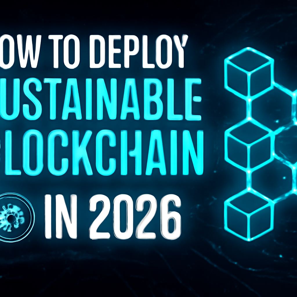 How To Deploy Sustainable Blockchain in 2026