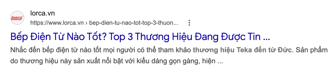 Kết quả Google cần bấm vào